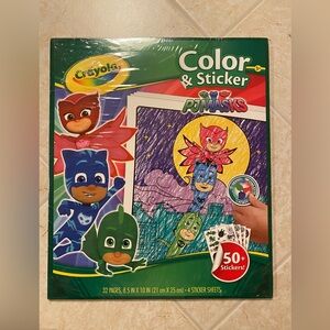 New 32 page Crayola PJ Masks Color & 50+ Sticker Set!